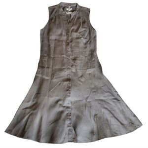 Malvin Hamburg I Love Linen Dress Button Down Size Medium Coastal  Casual‎